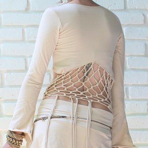 Bohemian style, Boho Chic, Macrame Long Sleeve Top